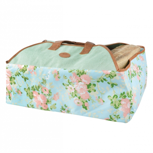 Taška na drevo s potlačou ruží 60,5 x 39 x 39 cm