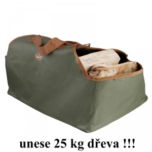 Taška na drevo tmavo zelená 40x60cm na 25kg