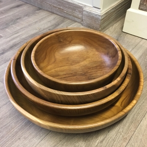 Teakové drevo misa lakovaná 34cm