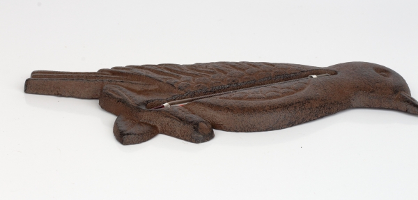 Teplomer kovový vtáčik 13,5x21cm