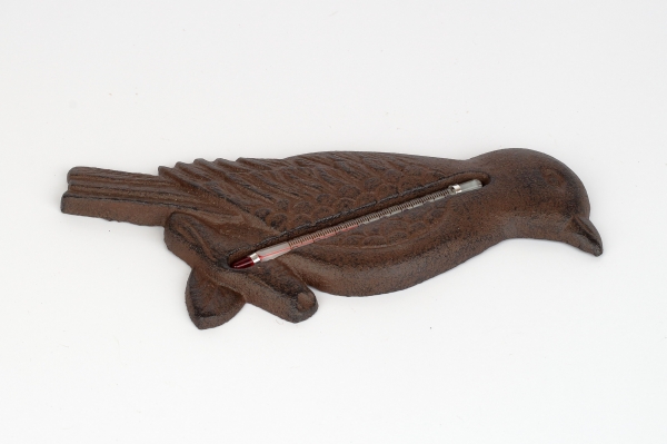 Teplomer kovový vtáčik 13,5x21cm