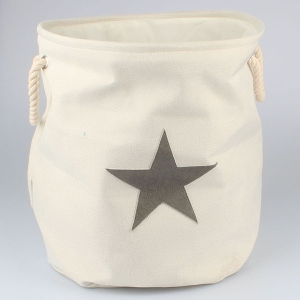 Textilný kôš na bielizeň so sťahovacou šnúrou hviezda 47cm