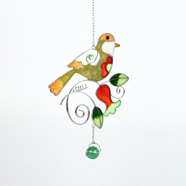 Tiffany závěsný ptáček