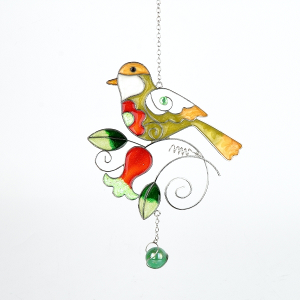 Tiffany závěsný ptáček