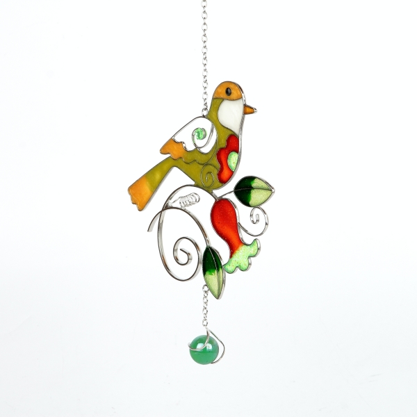 Tiffany závěsný ptáček