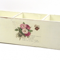 Kvetináč na tri kytky Francúzsko ruže 34x12x10-21 cm