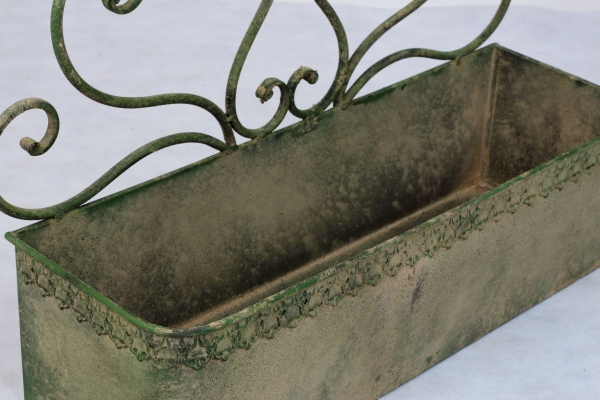 Kvetináč na stenu so zelenou patinou 40x37x14cm