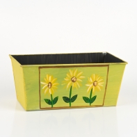 Kvetináč plechový s motívom 24x13x10,5cm