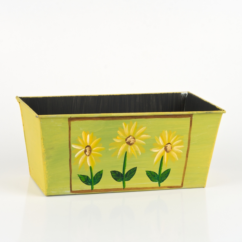 Kvetináč plechový s motívom 24x13x10,5cm