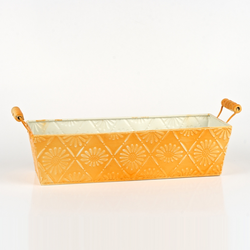 Kvetináč plechový s ušami 38x13x12cm