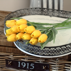 Tulipán plast žltý 40cm