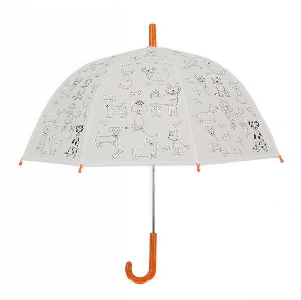 Tvorenie pre deti - dáždnik psíci + fixky 70x69cm