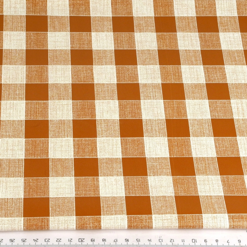 Obrus umývateľný 110x140cm hnedá kocka