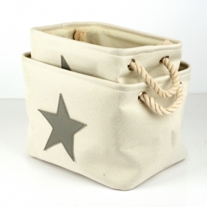 Úložné textilné koše hviezda (sada 2ks) 30/33cm