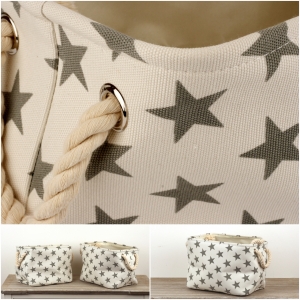 Úložné textilné koše hviezdičky (sada 2ks) 30/33cm