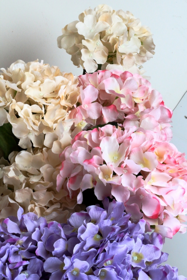 Umelá hortenzie biela 72cm