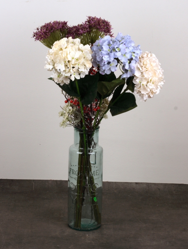 Umelá hortenzie krémová 72cm