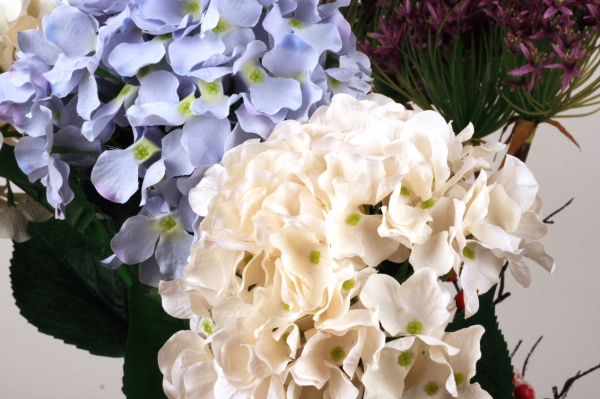 Umelá hortenzie krémová 72cm