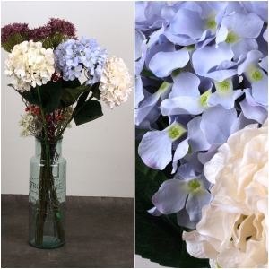 Umelá hortenzie modrá 72cm