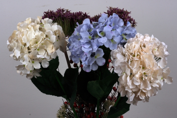 Umelá hortenzie modrá 72cm