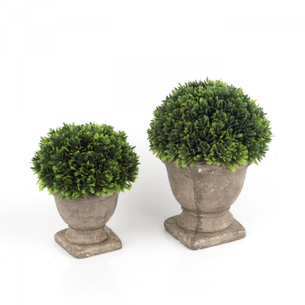 Umelá kvetina buxus v kvetináči 12x15x12cm