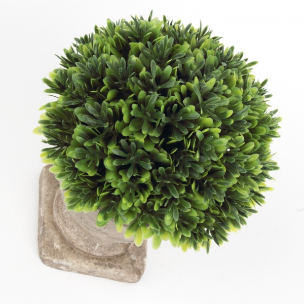 Umelá kvetina buxus v kvetináči 12x15x12cm