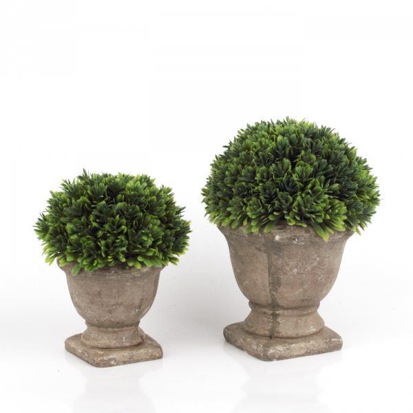 Umelá kvetina buxus v kvetináči 15x19x15cm