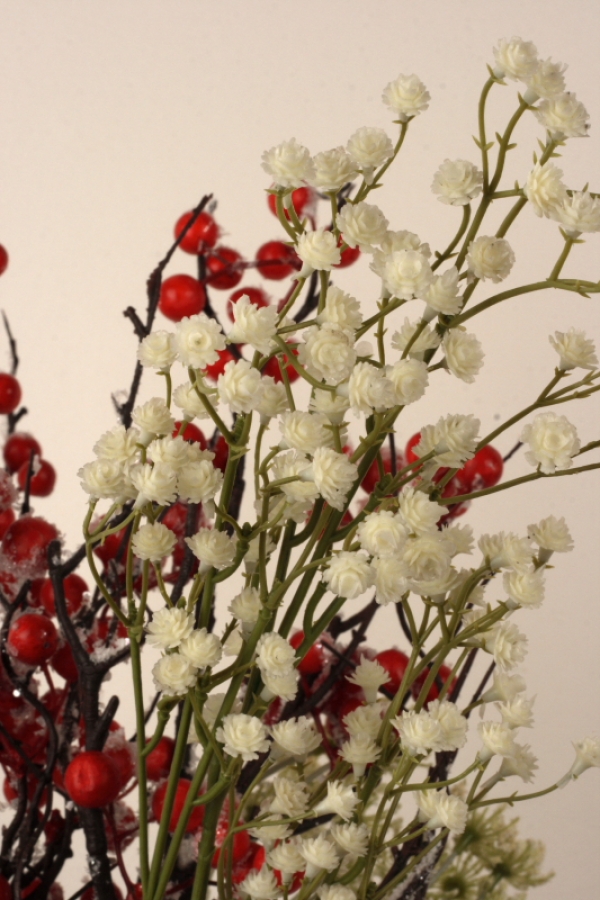 Umelá kvetina Gypsophila krémová 60cm