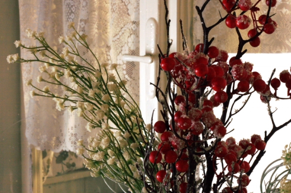 Umelá kvetina Gypsophila krémová 60cm