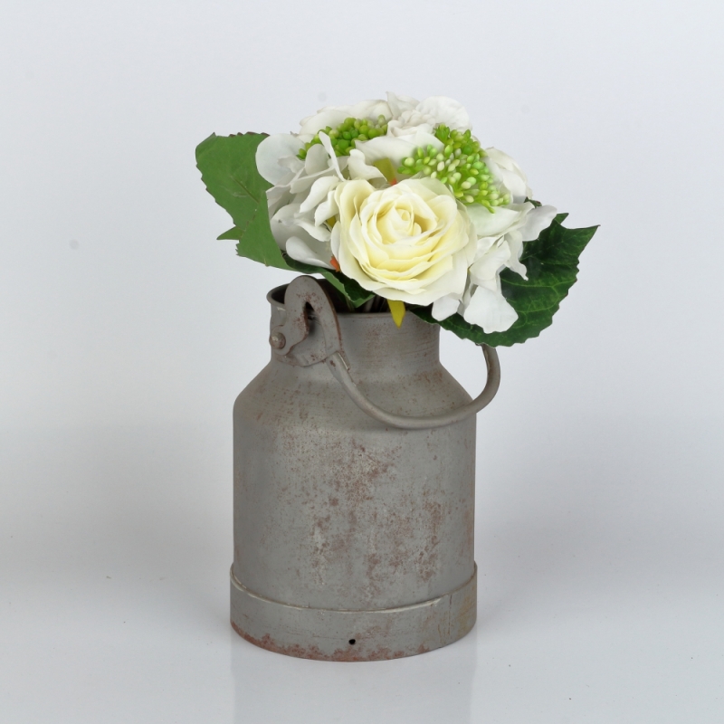 Umelá kytica ruží a hortenzií 29cm