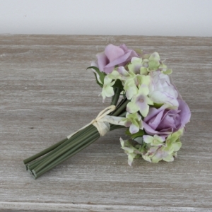 Umelá kytica ruží fialová 20cm