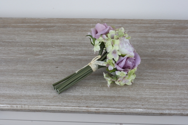 Umelá kytica ruží fialová 20cm