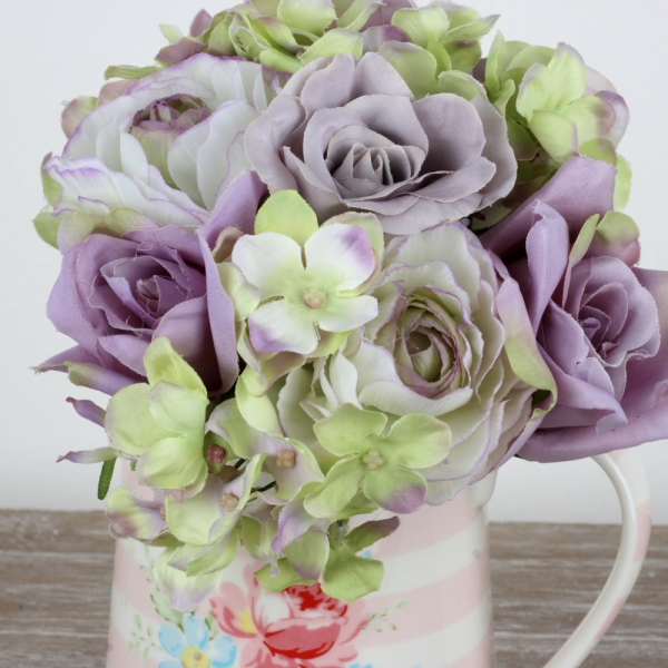 Umelá kytica ruží fialová 20cm