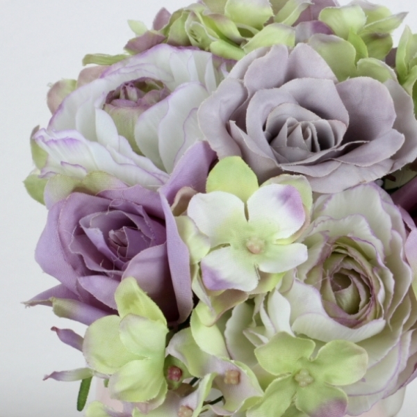 Umelá kytica ruží fialová 20cm