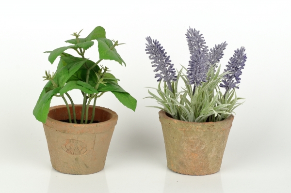 Umelá levanduľa v kvetináči dekorácia