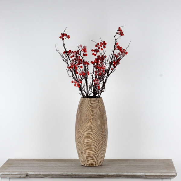 Umelá vetva zasneženého borievky 60cm