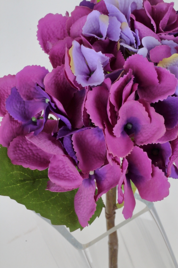 Umelé kvety hortenzie fialová 52cm