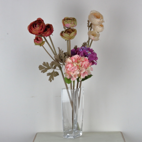 Umelé kvety hortenzie ružová 52cm