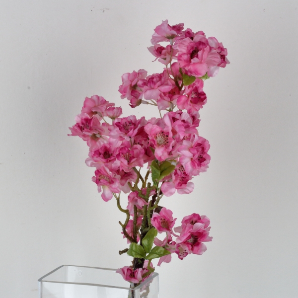 Umelé kvety vetva čerešně ružova 60cm