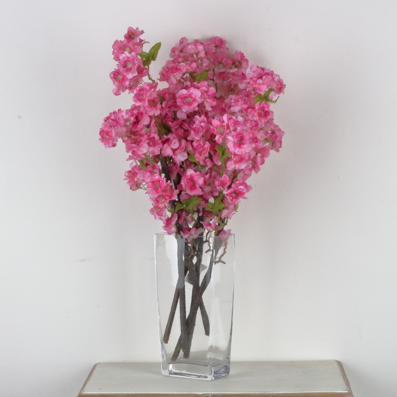 Umelé kvety vetva čerešně ružova 60cm