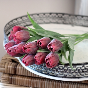 Umelé tulipány bordó 43cm