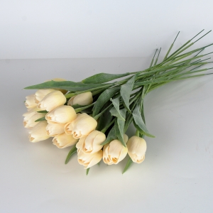 Umelé tulipány krémové