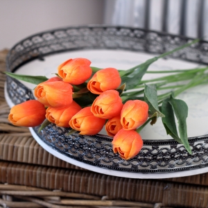 Umelé tulipány oranžové 43cm