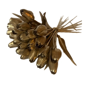 Umelé tulipány - zlaté farby 43cm