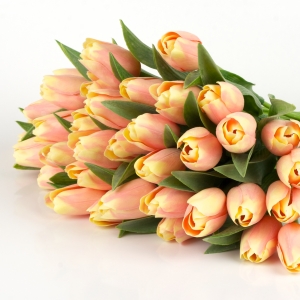 Umelý tulipán lososový - svadobné kytice