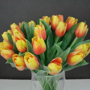 Umelý tulipán žlto-oranžový 40cm
