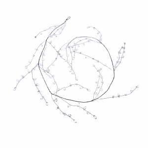 Vianočné dekorácie 2021 korálky 105cm
