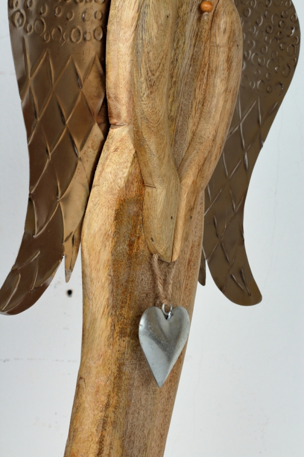 Luxusná vianočná dekorácia anjel drevený 63cm