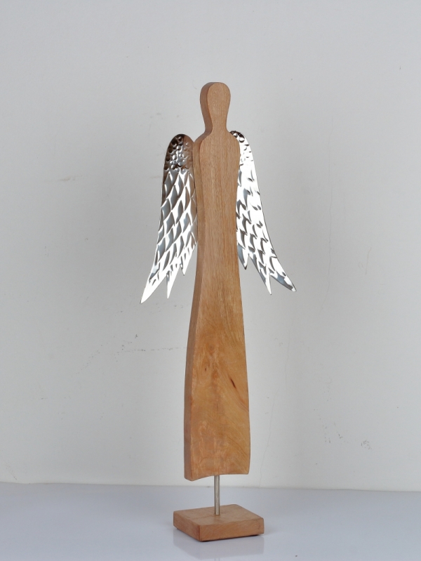 Vianočná dekorácie anjel drevený 66cm