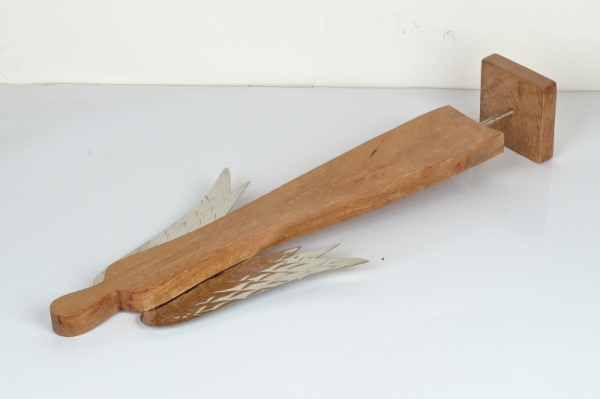 Vianočná dekorácie anjel drevený 66cm